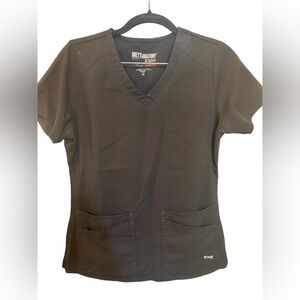 Grey's Anatomy Women's Dark Gray Short Sleeve Top